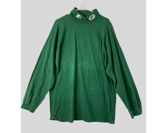 Pro Line Herren-Größe XL Rollkragen Grün Langarm Green Bay Packers Shirt Top