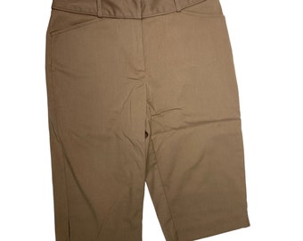 Christopher And Banks Womens Size 8 Tan Khaki Capri Cropped Pants