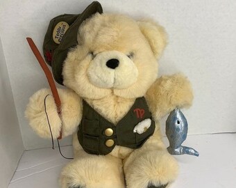 Peluche Precioso Pescador Con Poste Peluche Relleno A