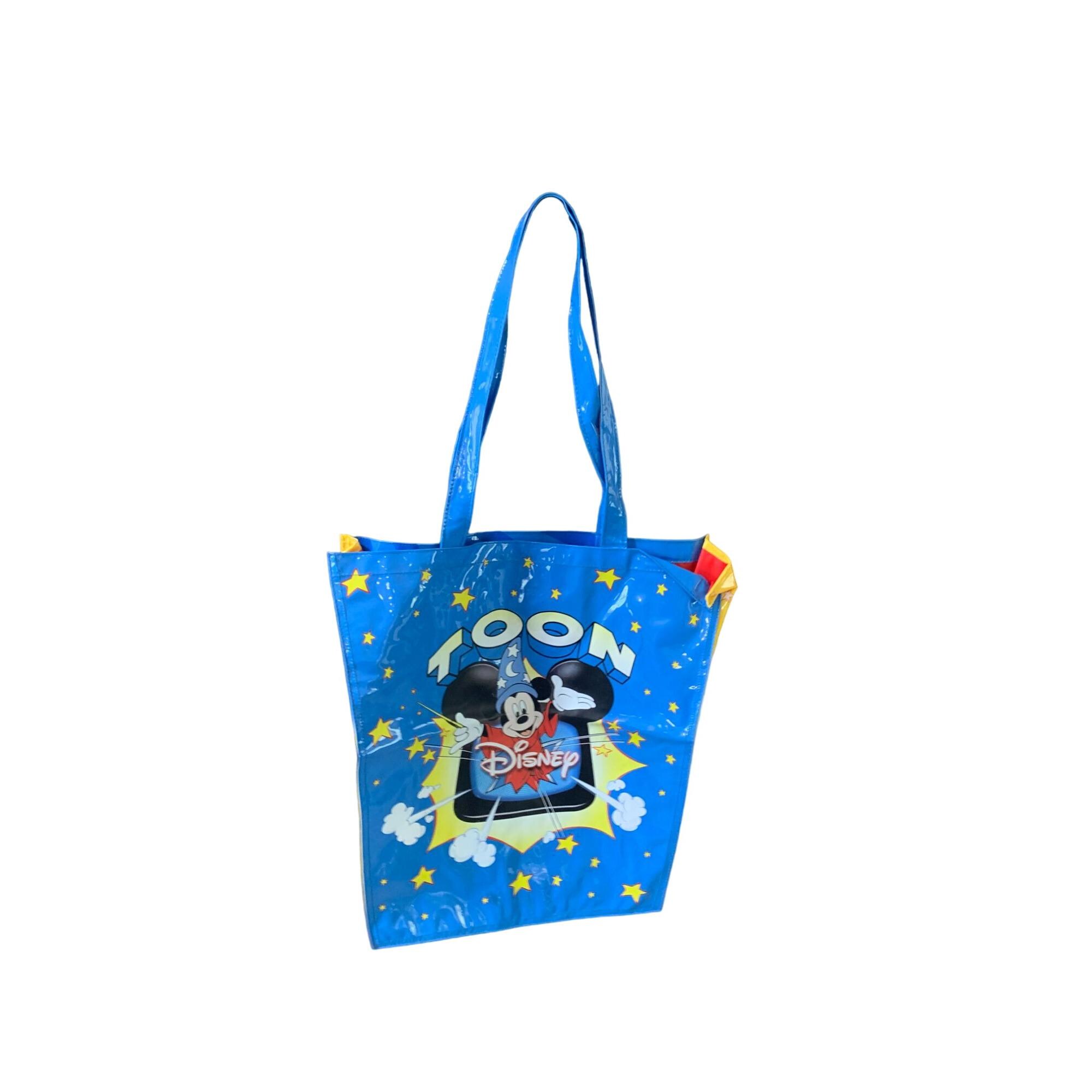 Disney Channel Vinyl Tote Bag 13x15x4 Mickey Mouse Handbag Vintage