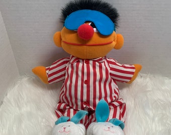 Tyco Sing & Snore Ernie 17 in Tall Stuffed Plush doll Toy Tested Works