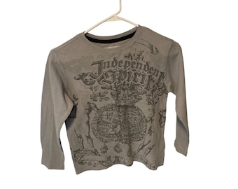 Vintage Dickies Jungen Größe S 6 7 Grau Thermo Langarm Waffel Strick Shirt Unabhängige Spirit überziehen