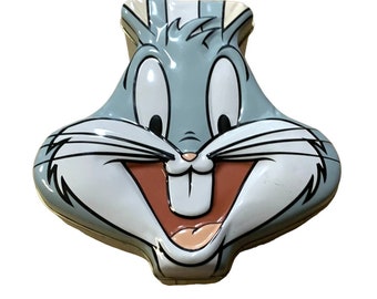 Bugs Bunny Head Tin Dish With Lid Gray 8 X 8 in Metal - Etsy