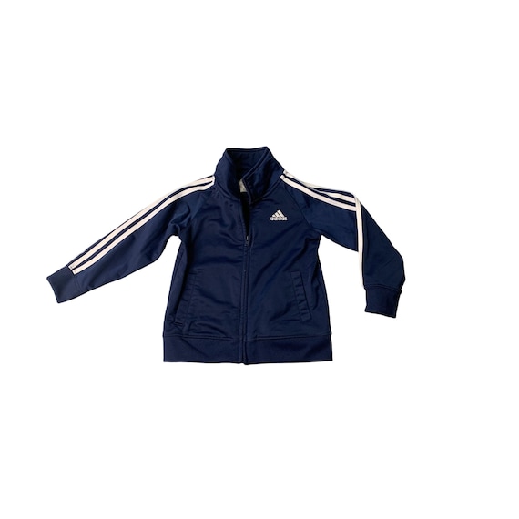 Adidas Long Sleeve Sweatshirt Full Zip Navy Blue White Stripes Vintage 90 s Boys Infant Baby 24 Months Etsy