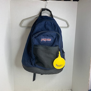 Jansport Backpack Vintage 19 X 15 X 7 Rubber Bottom Blue Multipocket Etsy Canada