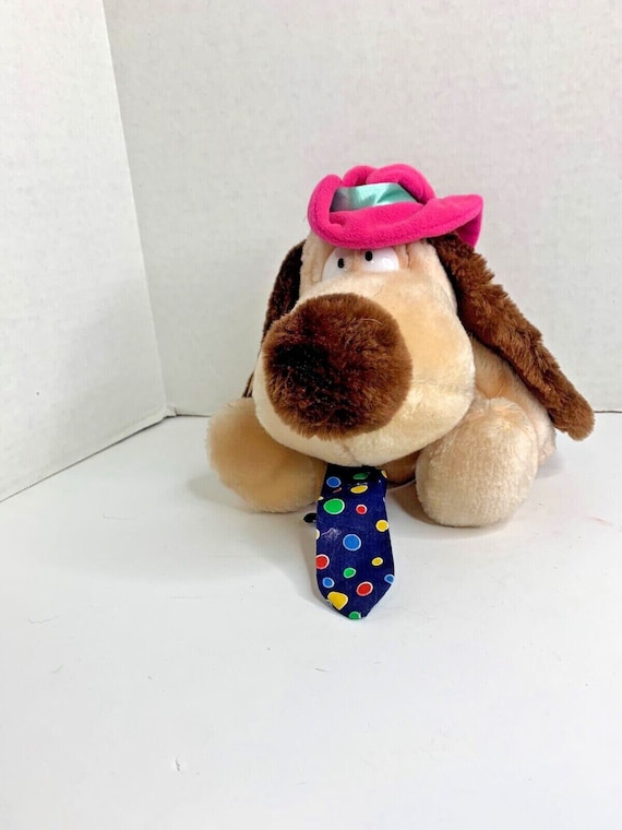 Russ Berrie Plush Rupert Stuffed Animal Toy Dog Pink Hat 8 in Seated Neck Tie Etsy Australia