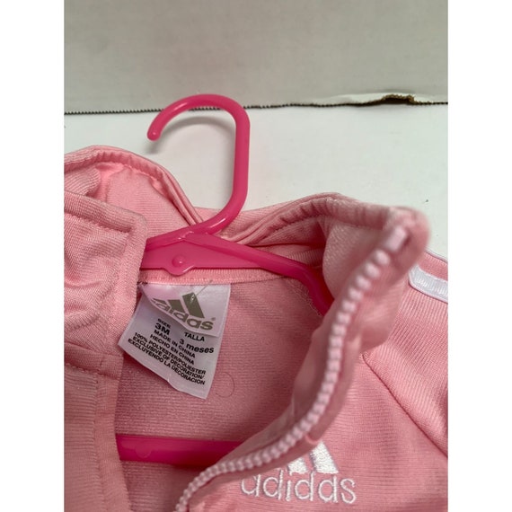 Adidas Girls Baby Infant Size Pink Vintage Full Z… - image 2