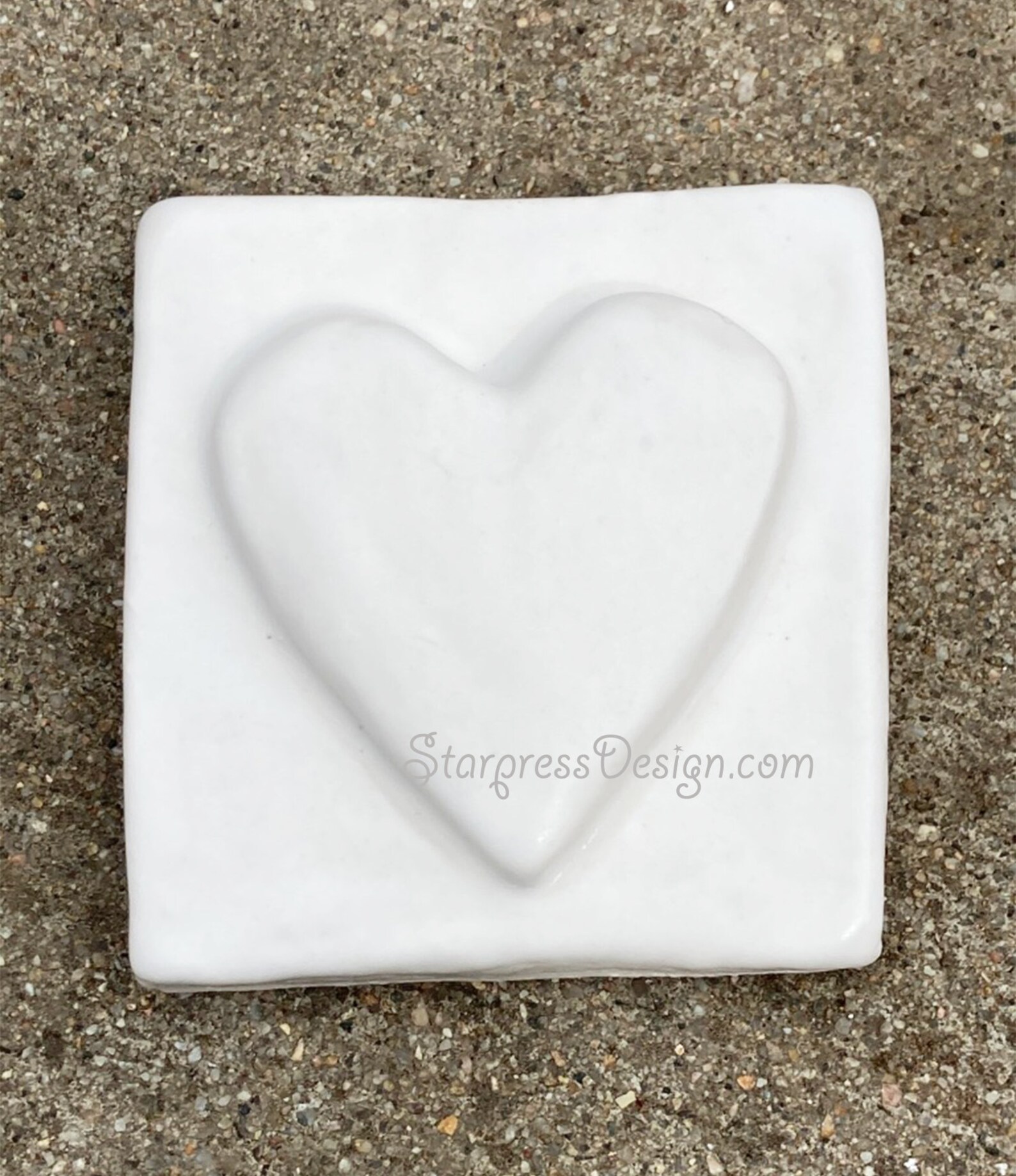 Heart Decor White Art Decorative Tile Ceramic Art Tile Etsy