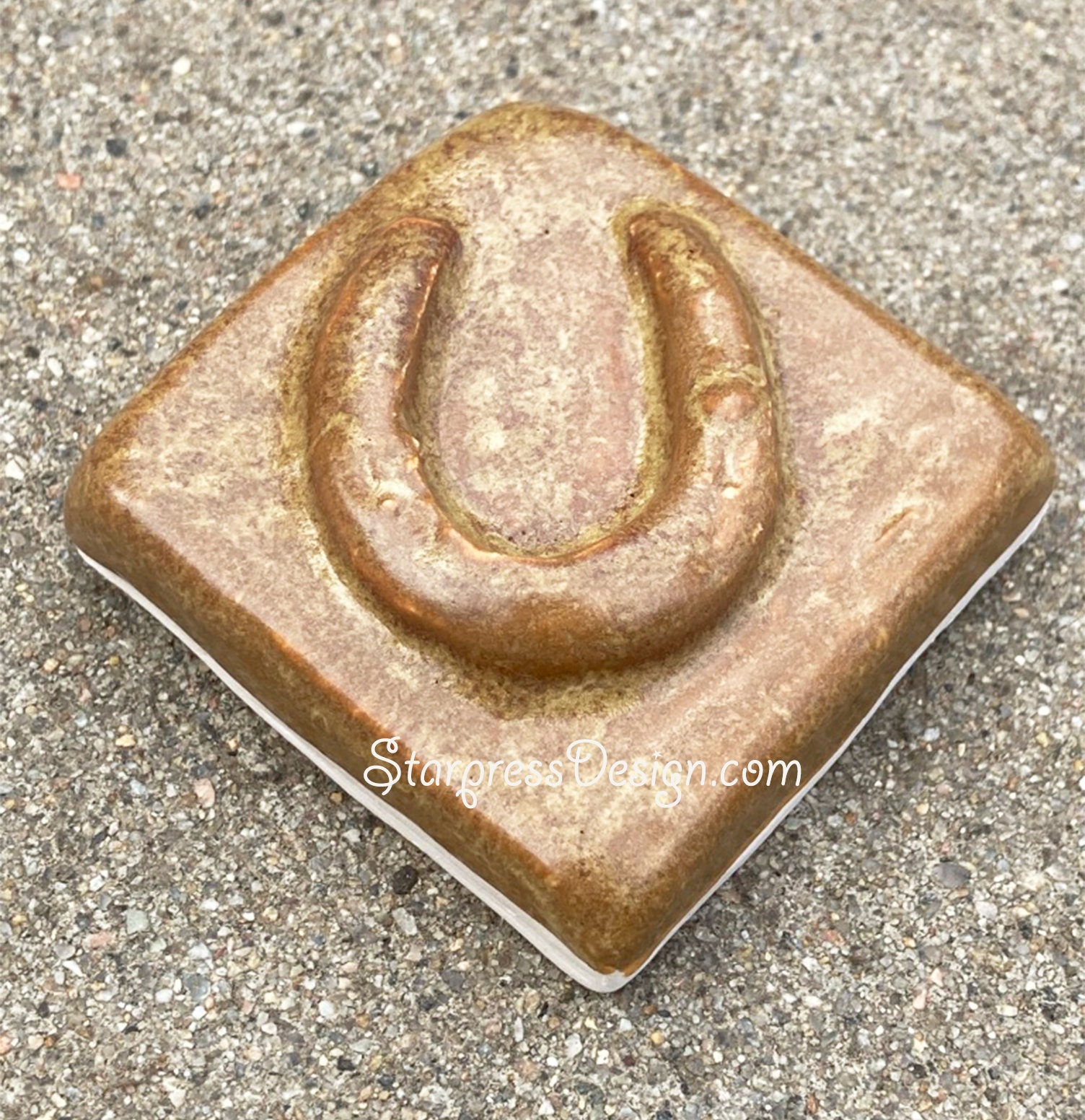 Horseshoe Ceramic Tile Horseshoe Art Porcelain Clay Good Etsy