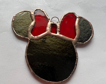 3” Inspired by Disney, Minnie head  to hang in car from mirror. One of a kind.