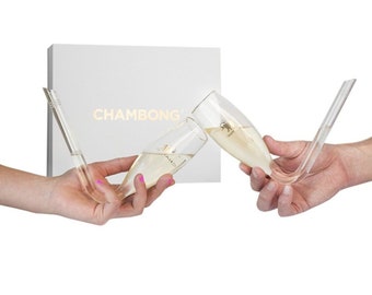 Custom Personalized Gift, Chambong Champagne Glassware for Bride and Groom Gift, Party gift for Bridemaids
