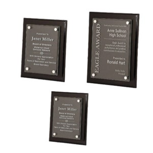 Custom Personalized Acrylic Award, Employee Recognition Gift, Laser Engraved Plaque in Black