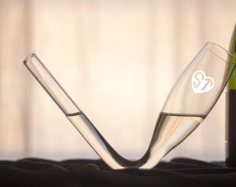 Personalized Chambong / Champagne Glassware /  Bride and Groom Gift / Bridesmaid Champagne / Bridemaid Gift / Wedding Party Gift / Champagne