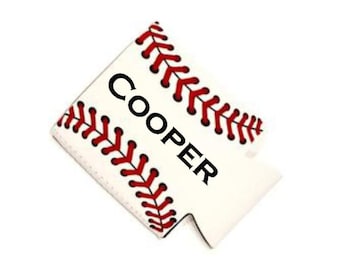 Custom personalized Polyurethane baseball can cooler, baseball team and coach gifts, wedding favors