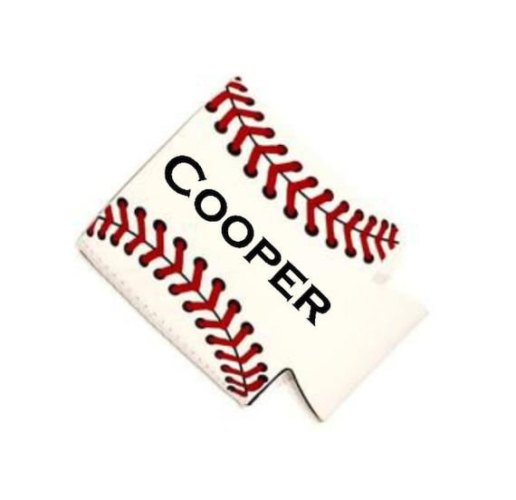 Custom personalized Polyurethane baseball can cooler, baseball team and coach gifts, wedding favors