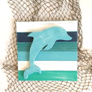 Dolphin Wood Wall Art, Coastal decor, Coastal Bathroom, Dolphine wall art, dolphin artful, artful dolphin, dolphin decoration, beach decor