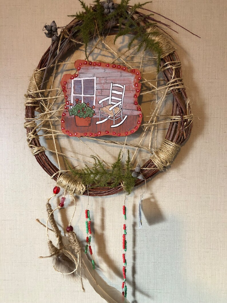 Ferns, Geraniums & Rockers Dreamcatcher image 1