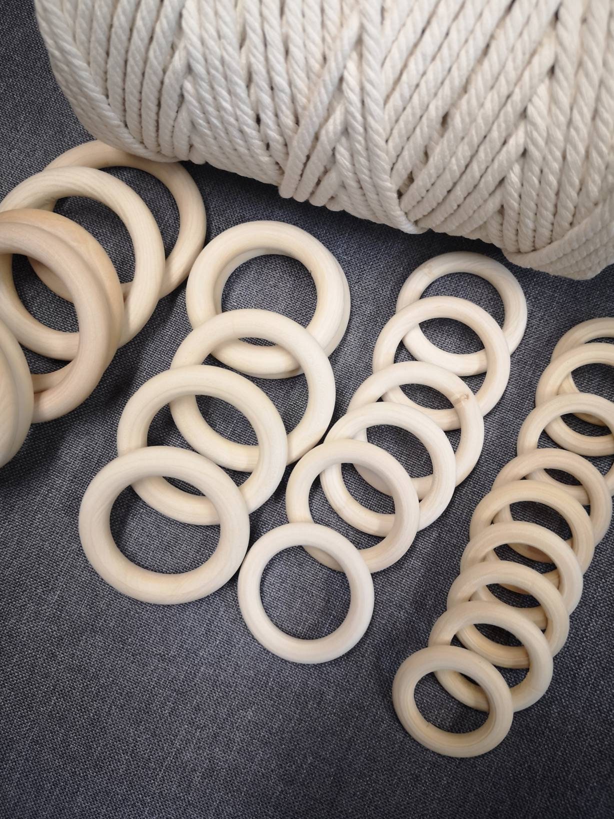 Wooden Rings for Macrame and DIY Crafts (5 Sizes, 50 Pack) –  BrightCreationsOfficial