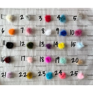 2 x 3cm Mink fur ball in your choice of colors-Mink Pompoms-Mini pompoms- Wholesale Mink ball-Party Decor-Craft Supplies-Mink Ball