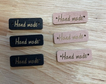 5 Wood tag hand made,5 Hand made wooden labels
