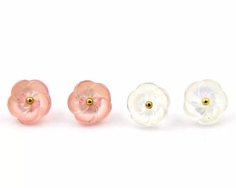 5 Boutons acrylique boutons de fleurs