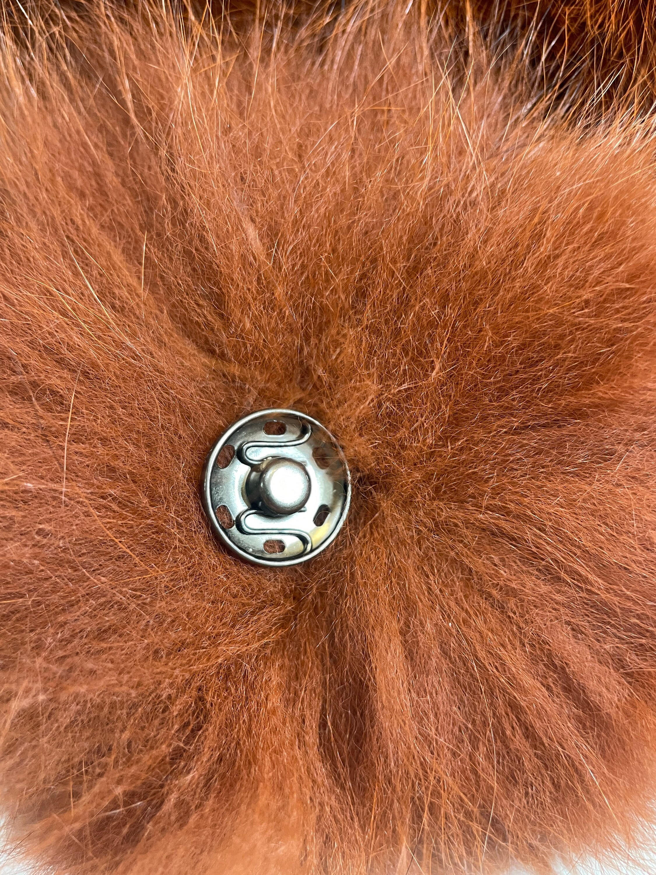 Reddish Brown Fox Fur Pom Pom , Fox Fur Pompom for Hat  display picture 1