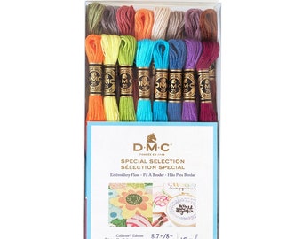 Embroidery floss, DMC Embroidery strand Cotton Floss thread pack includes 16 skeins of embroidery floss in assorted vibrant colours.