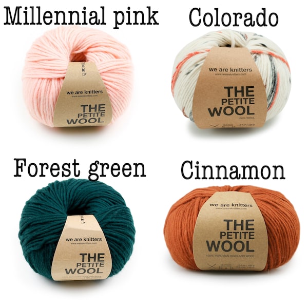 We Are Knitters, The petite WOOL, Peruvian Wool, Cinnamon,olive,grey,black, all colors