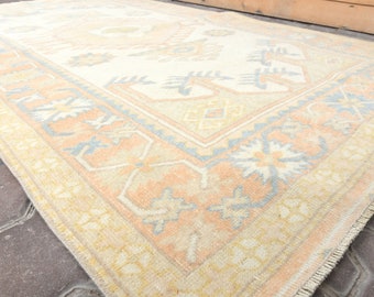 4x6 Soft wool turkish rug, Anatolian rug, Hand knotted, Turkish runner rug, Wool rug, Vintage rug, oushak rug, decorative rug