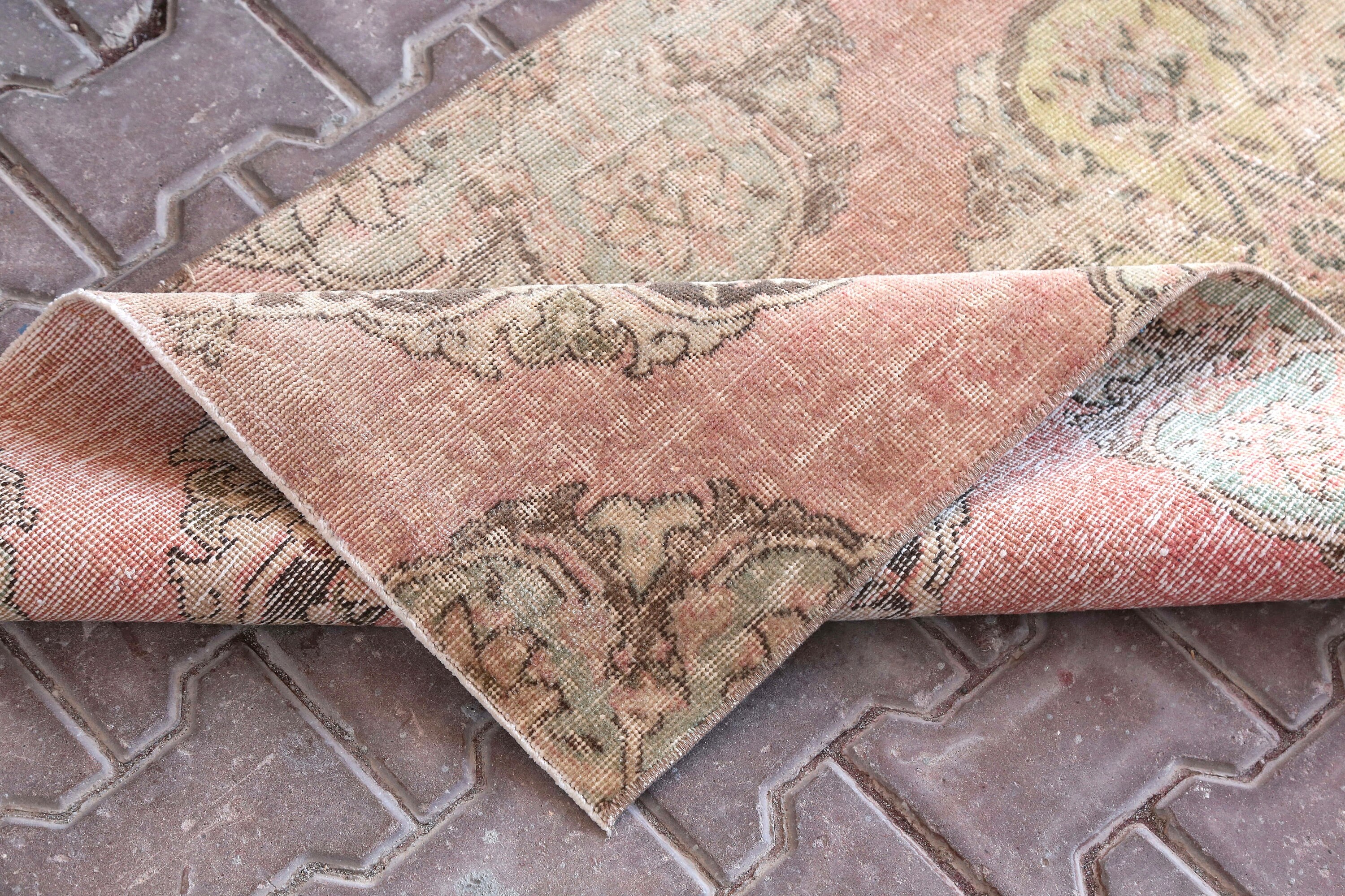 Pink runner rug 2.7x6.2 ft Runner Rug Decorative Rug Area Etsy