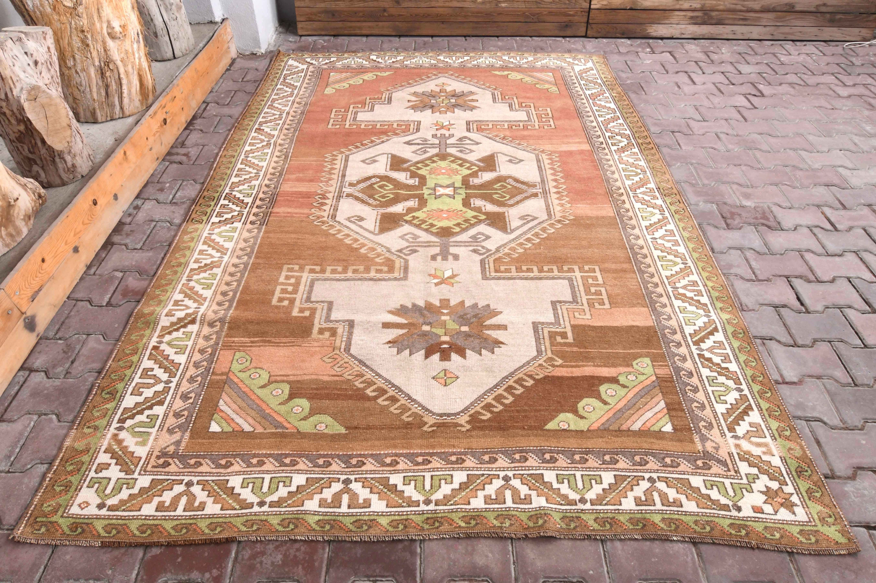 Vintage rug, 6x9 ft, soft wool rug, Decorative rug, Area rug, Oushak rug, Turkish rug, Anatolian rug, Bohemian rug, oushak rug