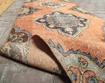 3x13 ft Turkish runner rug, Decorative rug, Oushak rug, Turkish runner rug, Anatolian runner, Bohemian rug, Floor ug