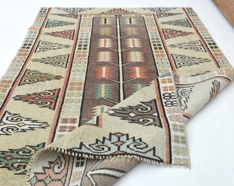 2'8x4'3 ft  Turkish rug, Area rug, Oushak rug, Vintage rug, Nursery rug, Handmade rug, Colorful rug, Wool rug, Turkey rug