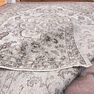 Gray rug 7x10, Unique design rug, Anatolian rug, wool rug, Decorative rug, Home decor, Turkish rug, Vintage rug, rug otantik