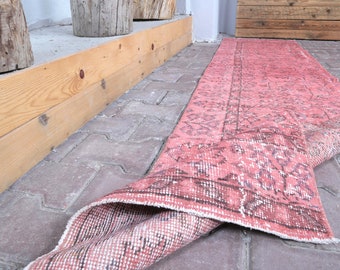 2x8 turkish rug vintage rug, anatolian rug, ottoman rug, oushak rug, small size rug, oriental rug,area rug, runner rug, Pastel rug