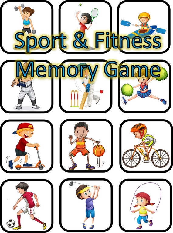 Sports / Fitness Memory Game Printable 57 Images Etsy
