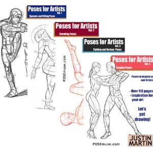 Poses For Artists Book Set: Volumes 1-4 - Save 10dollars