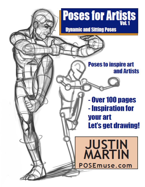 アーティストのためのポーズ集 Vol.1: ダイナミックなポーズと座り