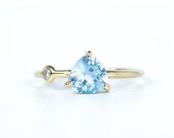 Off-Shore Aquamarine & Diamond Ring