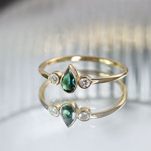 Stella Gold Tourmaline and Diamond Ring image 1