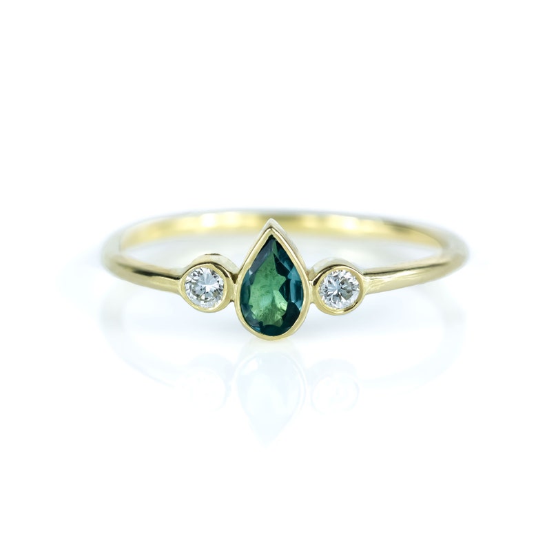 Stella Gold Tourmaline and Diamond Ring image 2
