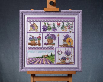 Digital cross stitch pattern "Lavender paradise" M-0289