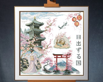 Digital cross stitch pattern "Sakura blossom" M-0306