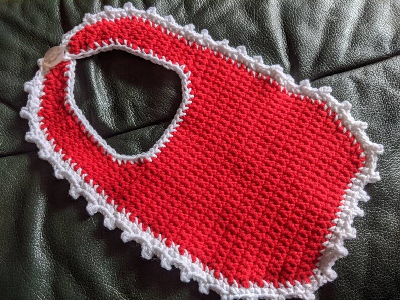 Handmade crochet baby bib Handmade crochet baby bib