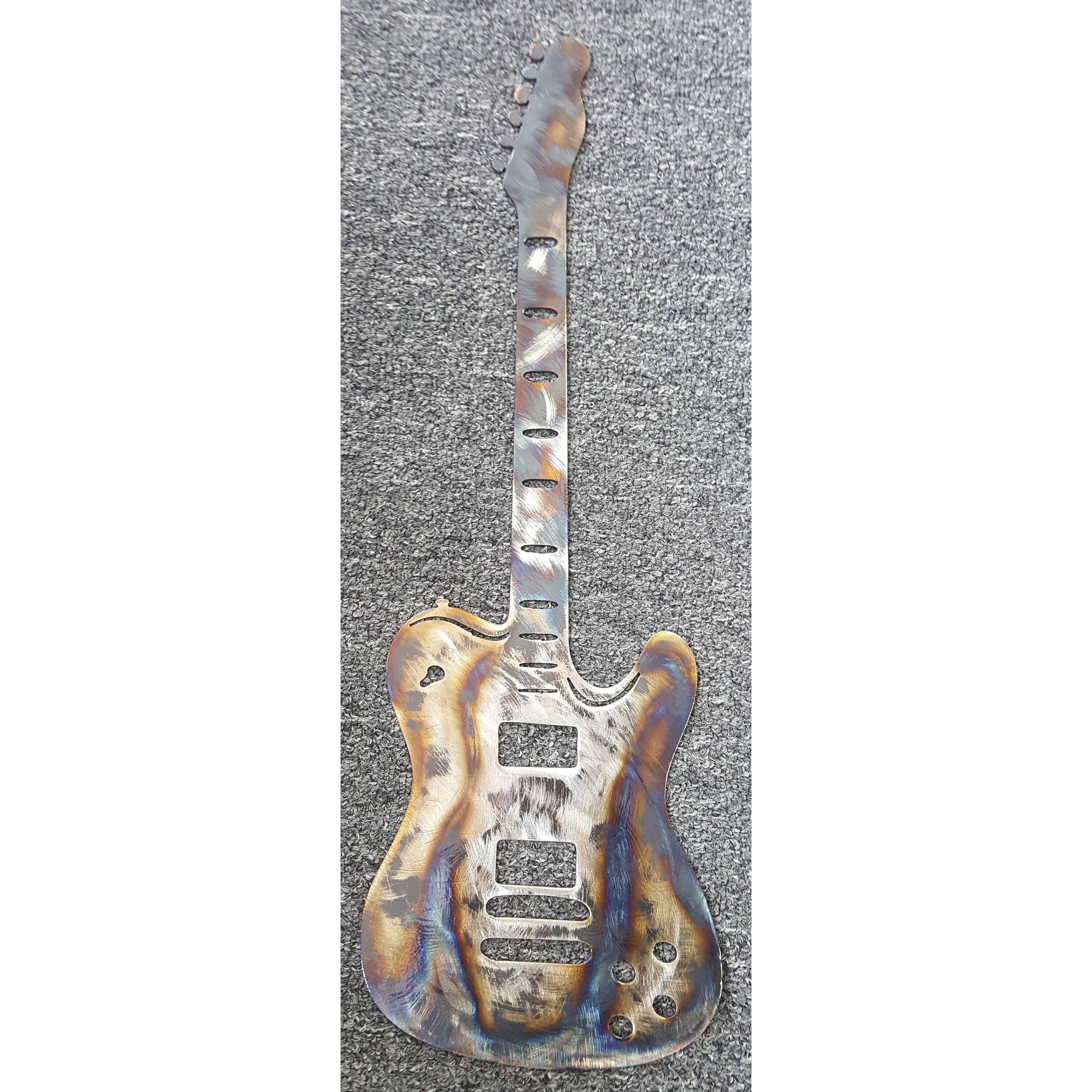 Electric Guitar Metal Wall Art Rock and Roll Music Guitar Etsy