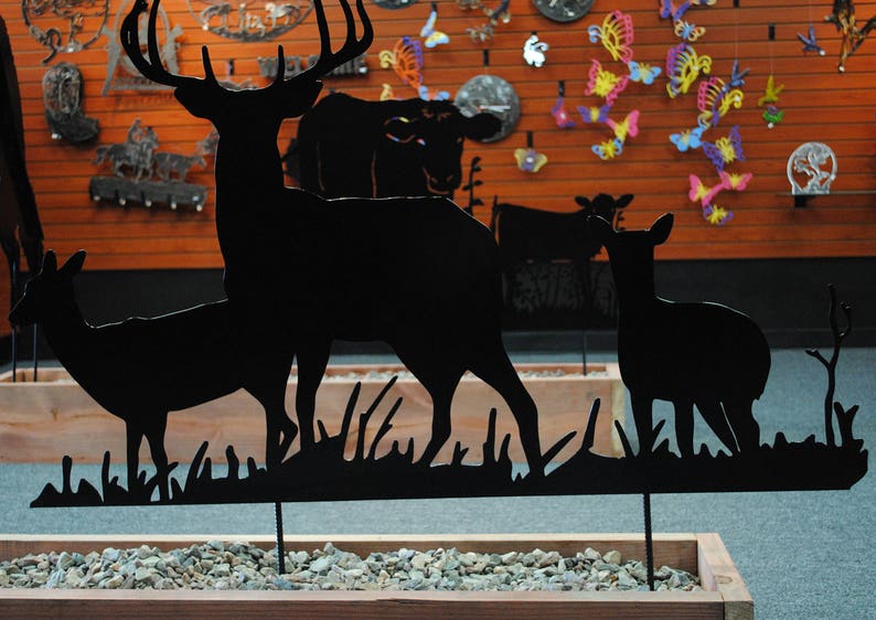 Deer Metal Garden Art Buck Yard Art Doe Yard Art Fawn Yard Etsy