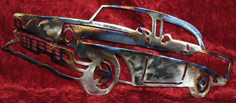 1956 Chevy Bel Air 12 Metal Car Art Wall Art | Etsy