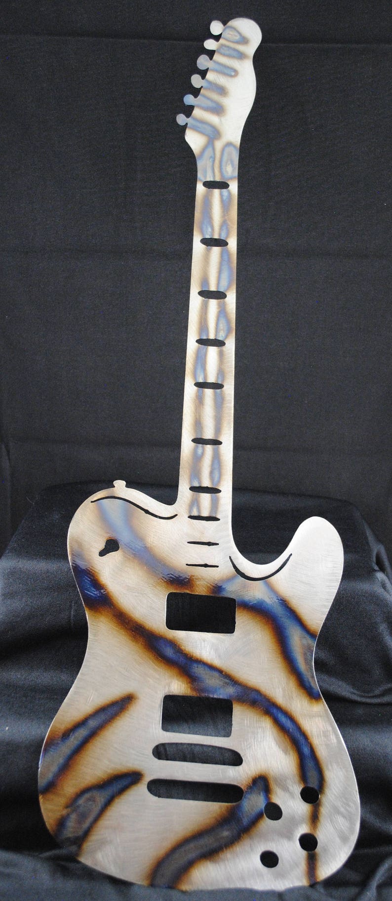 Guitare électrique Murale En Métal Art Rock And Roll Etsy