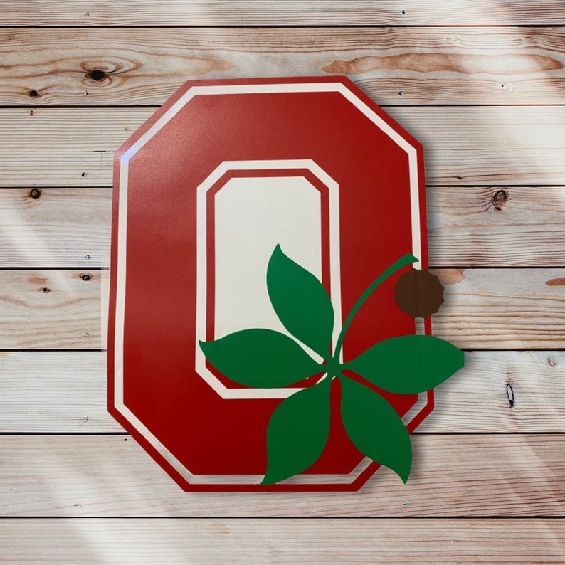 Ohio State Block O and Buckeye Leaf Vinyl Decal Etsy