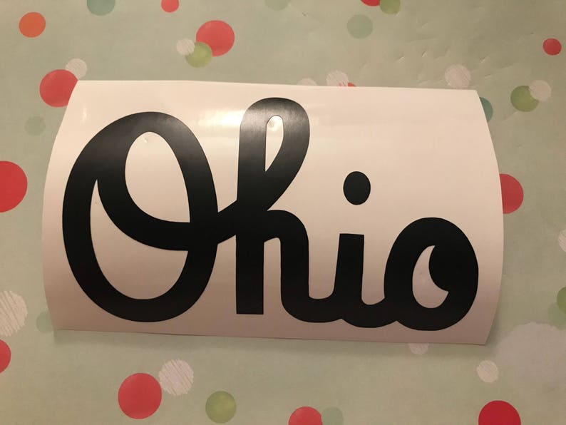 Script Ohio Vinyl Decal Etsy